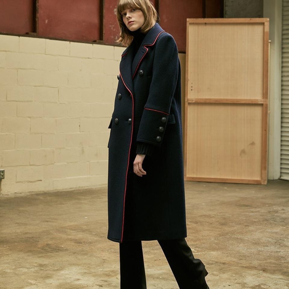 WConcept Collaboratory Red Piping Navy Coat